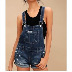 Blank NYC denim overall shorts. Worn once.